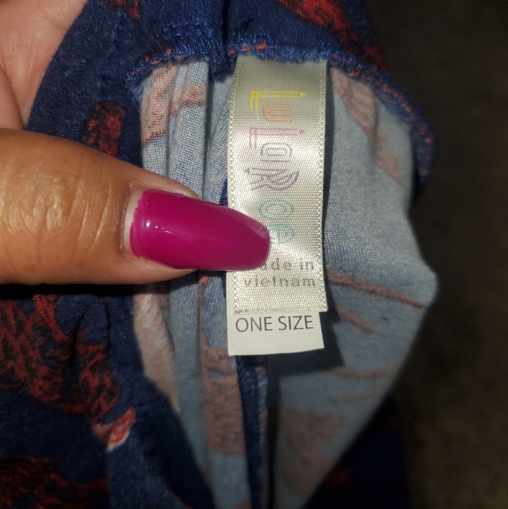 LULAROE Legging good condition color blue whith - Picture 2 of 6